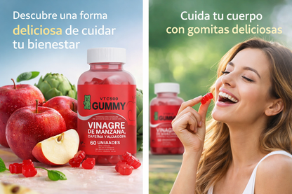 Gomitas de Vinagre de Manzana con Cafeína y Alcachofa