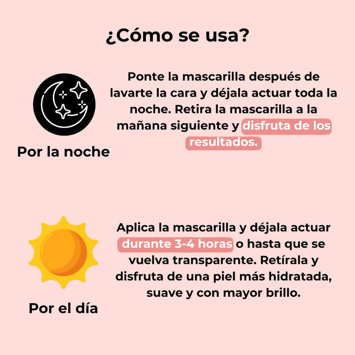 Mascarrilla con Bio-Colageno hidratacion profunda y piel radiante